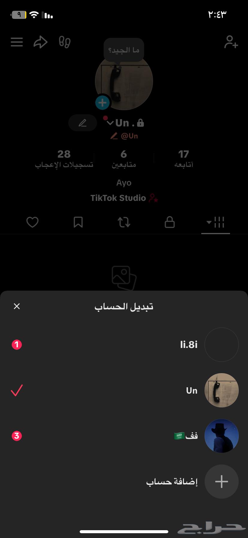 عندي 3 يوزرات للبيع ب50 ريال (اليوزرات قلم)64580376537859110