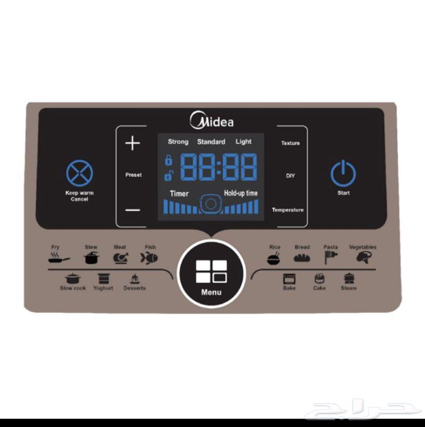 قدر طهي كهربائي مايديا 14 برنامج 6 لتر 1000 واط لم يستخدم64585010257411110