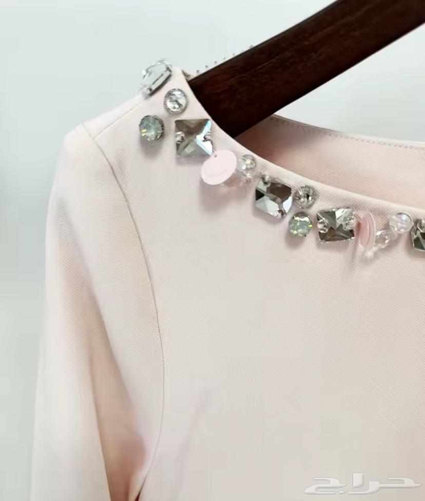 فستان واسع لون وردي كرب مبطن64580758635011110