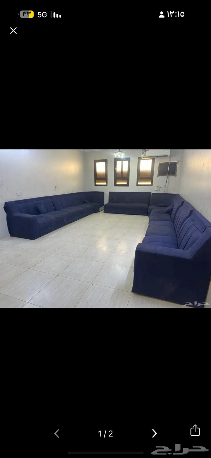 Large U-shaped sofa, bedroom, and two single beds64583625816451110