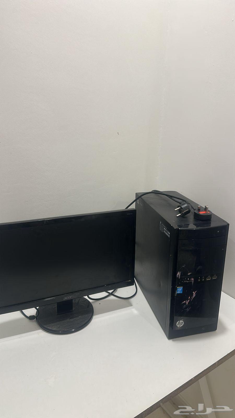 كمبيوتر و شاشة كمبيوتر جديدة و مافي اي كسر فيها مع ملحقاته64587047144706110