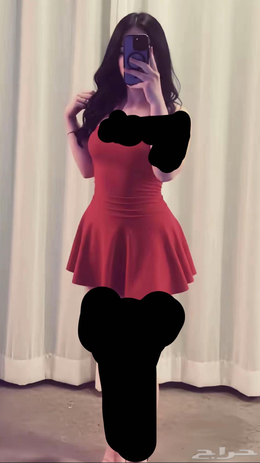 فستان احمر قصير ماسك يحلي الجسم ويناسب كل الأجسام السعر 25064593215871234110