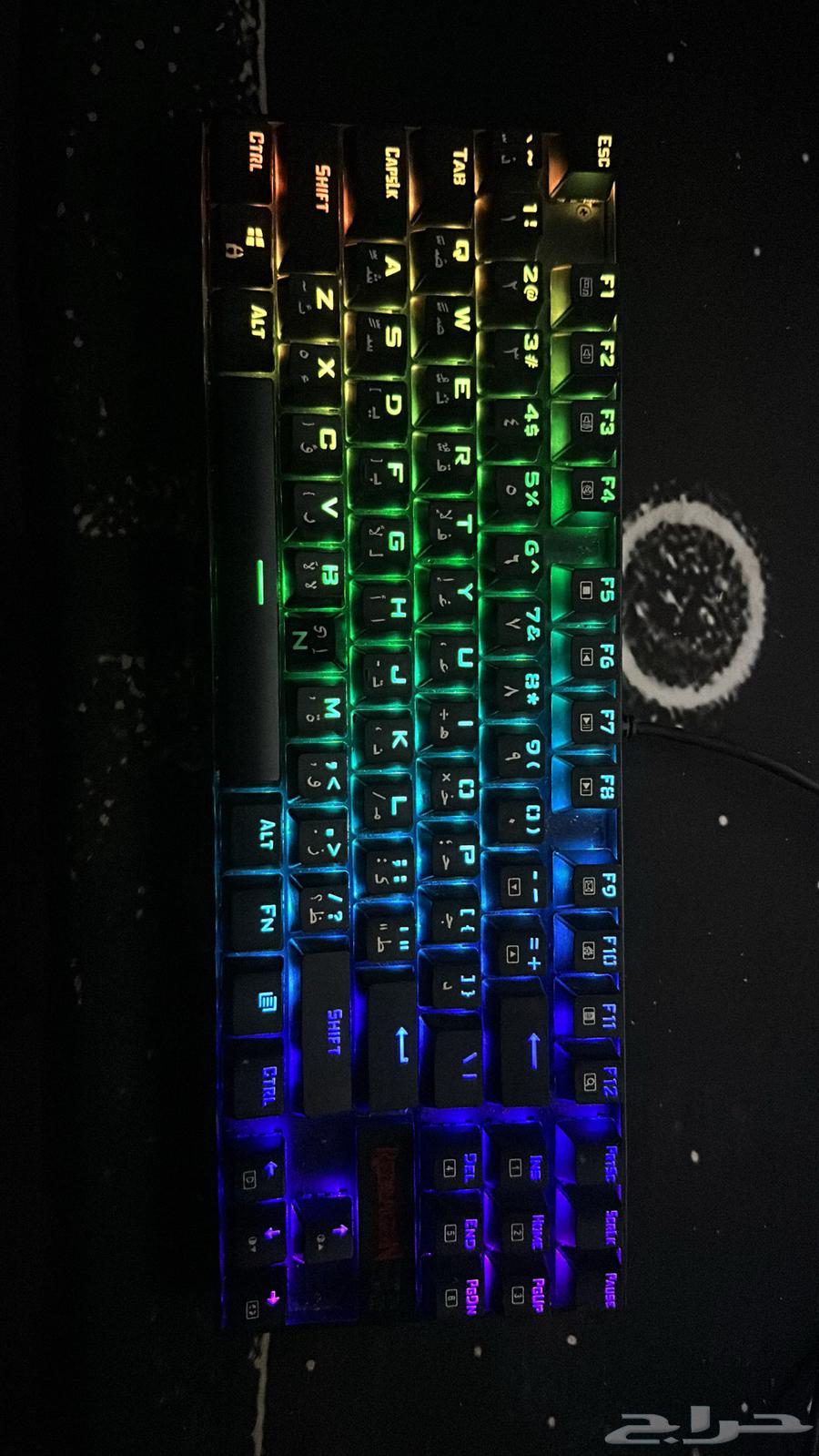 كيبورد ريد دراقون قيمنق حجم 87 عربي انجليزي64588457804033112