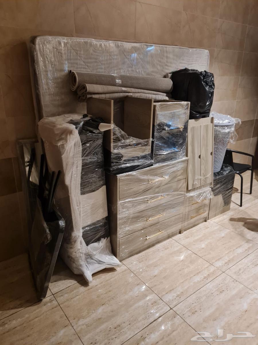 غرفة نوم كاملة مستخدمة شهر بحالة جديدة و غرفة معيشة حرف L64589005559554111