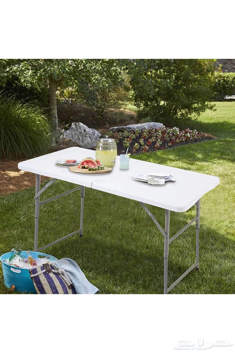 Foldable Buffet Table in White and Black 120x73x60 cm64594862458499111