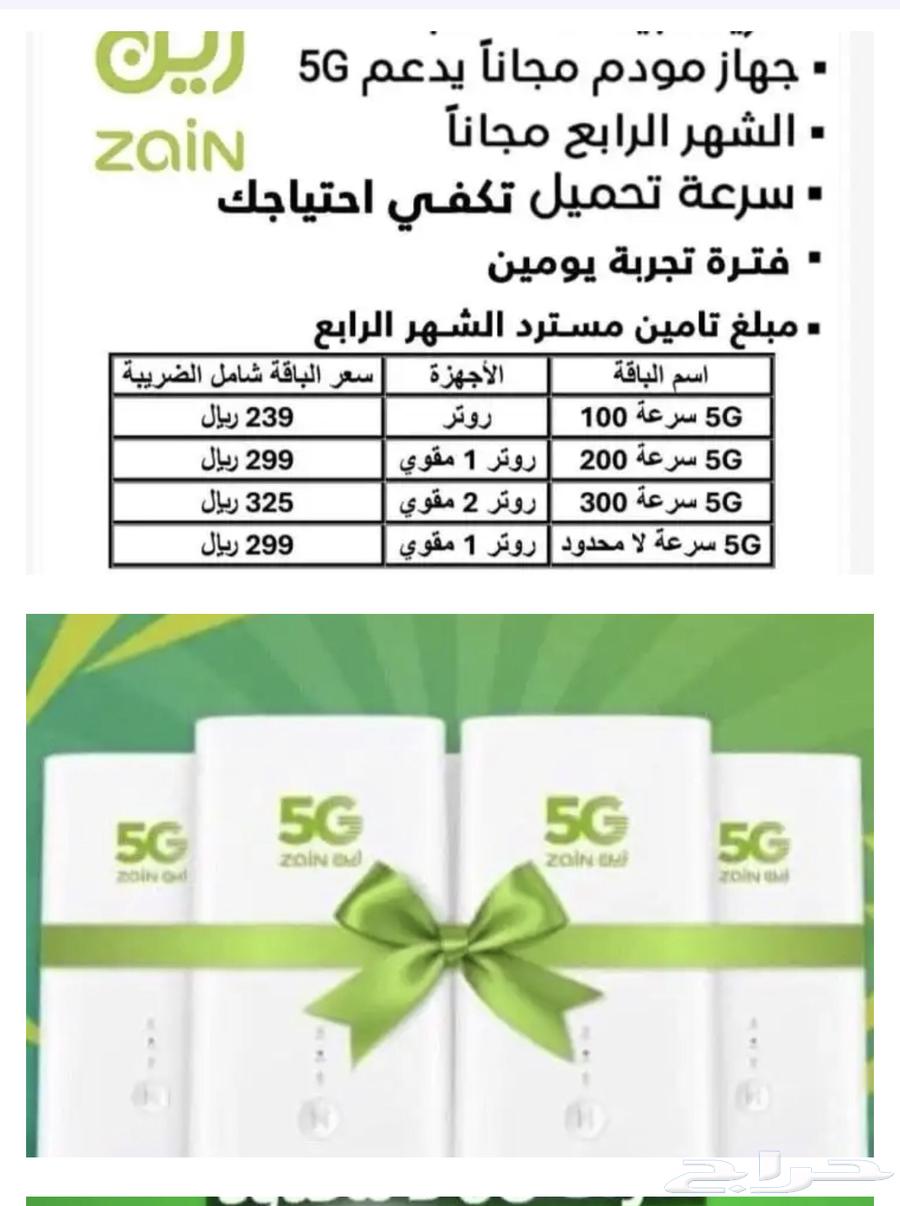 5G Router with Zain Open Internet SIM64589241231106114