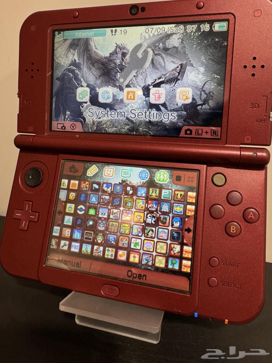 New 3DS XL Monster Hunter Cross X مهكر مع العاب ( 140 لعبة)64595562608129113