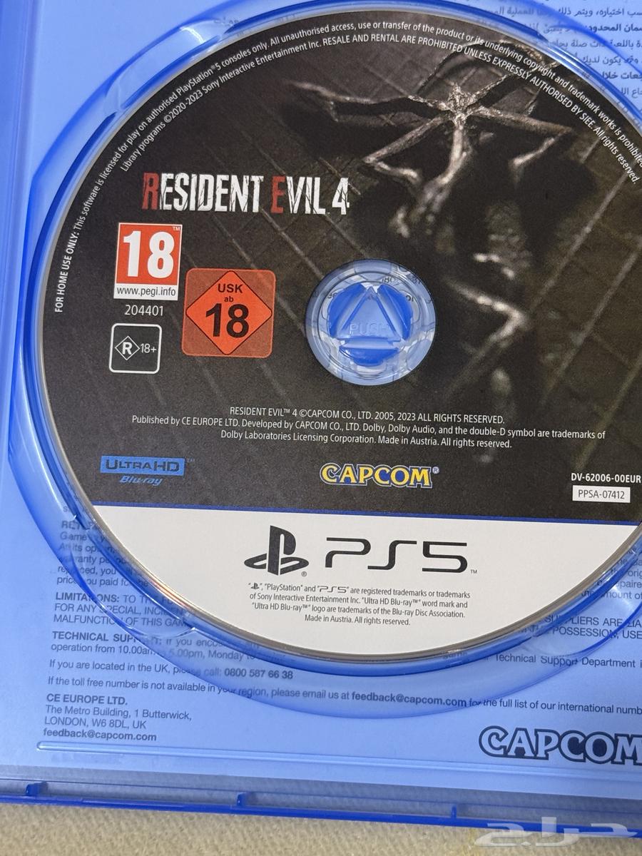 شريط رزدنت ايفل 4 Resident Evil 4 PS564588656830211112