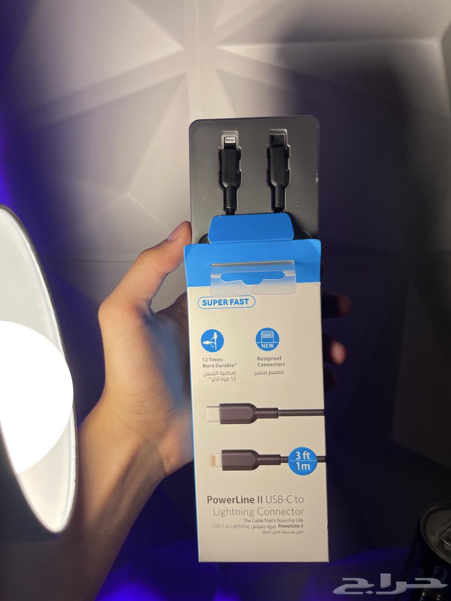 سلك شاحن ايفون اصلي سريع جدا  بكرتونه64594738964993110
