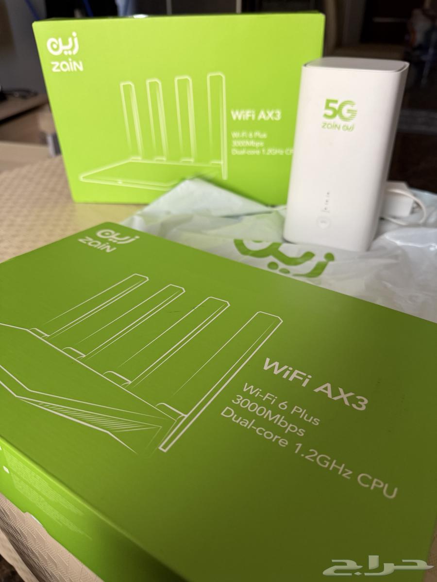 راوتر زين 5G وعدد 2 مقوي شبكات لم تستخدم64591538587521111