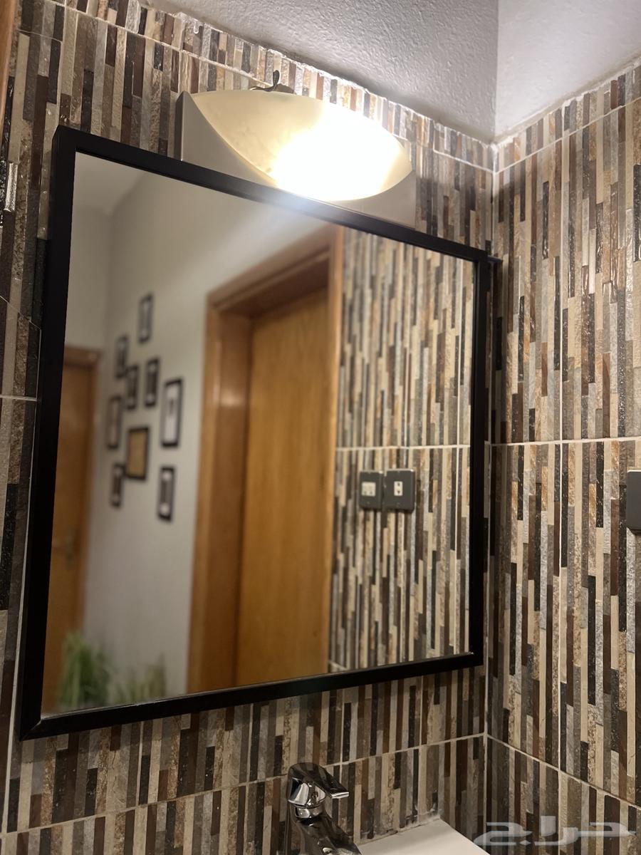 مغسلة مع مرايا مع اضاءه شامله64595329337603112