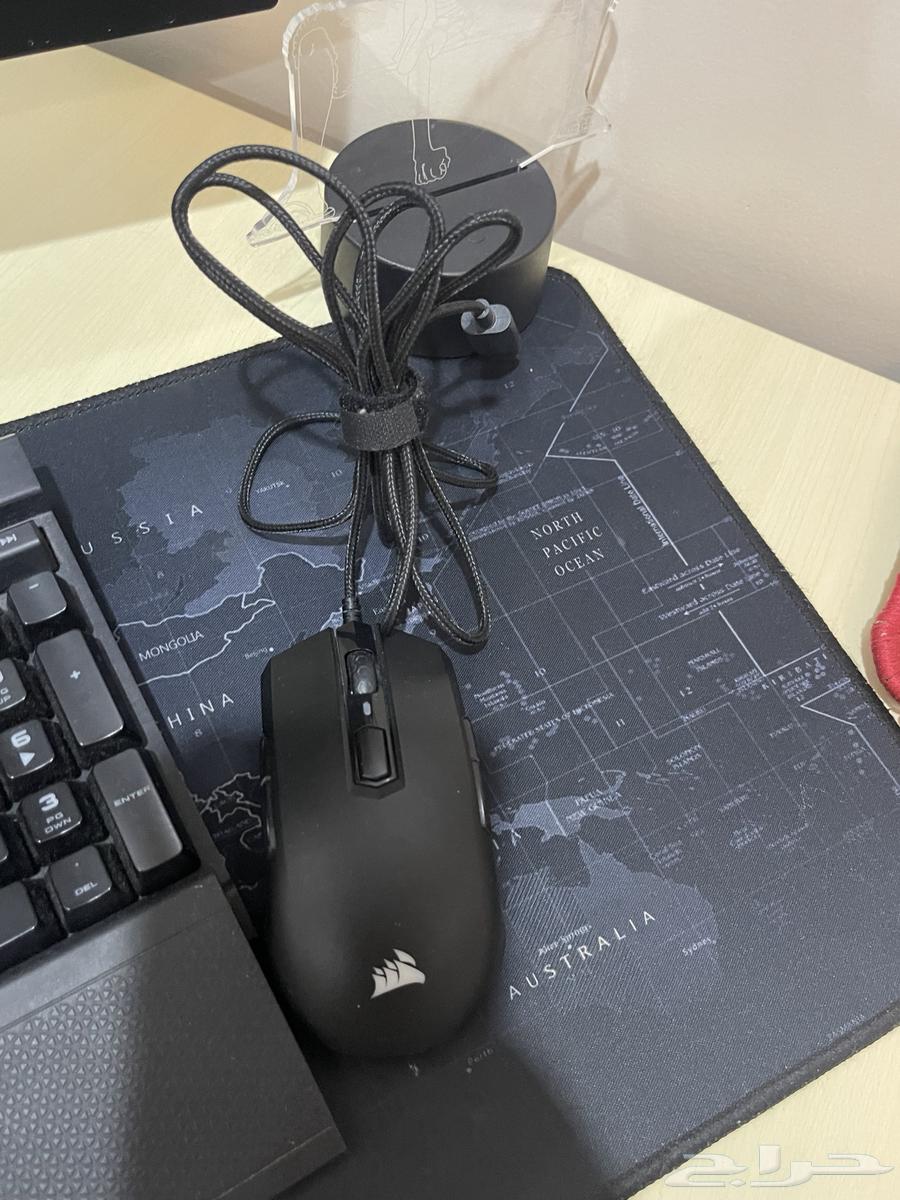 شاشة BenQ 27   كيبورد و ماوس Corsair   حالة ممتازة وجديدة64594788797697113