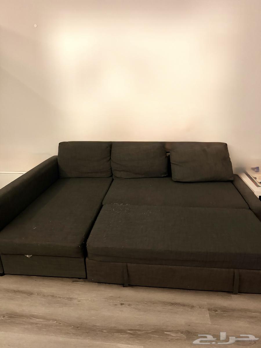IKEA L-shaped sofa bed with hidden drawer64591117412483110