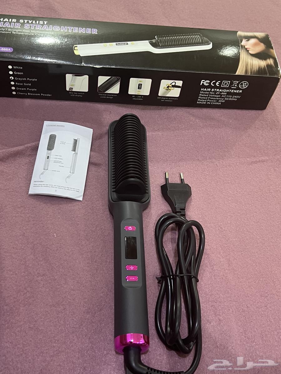 مشط كهربائي لسه جديد بكرتونة ومجفف شعر كلها لسه جديده64588532358274113