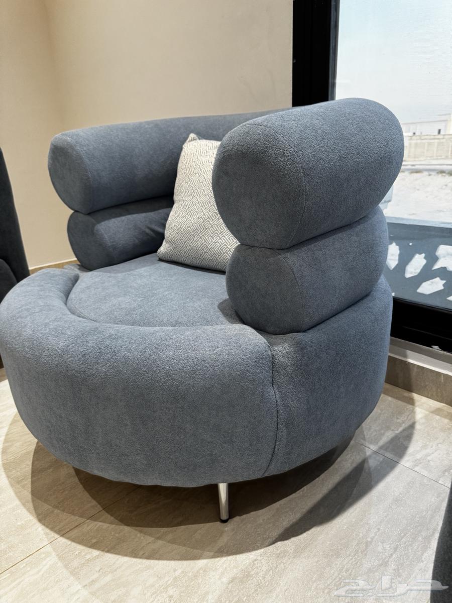 طقم كنب من 5 قطع موديل جديد اللون ازرق64594053826819112