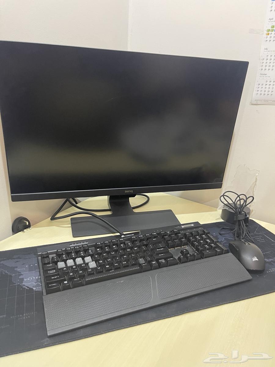 شاشة BenQ 27   كيبورد و ماوس Corsair   حالة ممتازة وجديدة64594788797697111