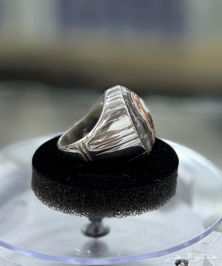 خاتم عقيق داوودي يماني فضة 925   عرض 199 ريال64593191612419113