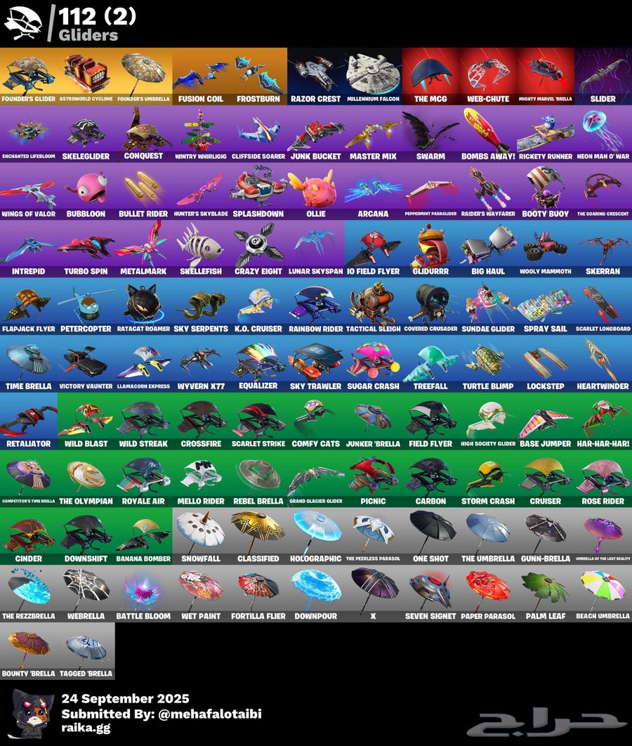 حساب فورت نايت ترافس وسيزون 3 وتيك ذا ال غيرهم كثير  109 سكن64588743867650114