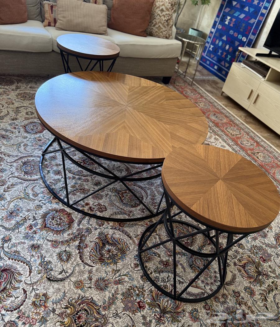 طقم طاولات وسط وجانبية64595857952002113