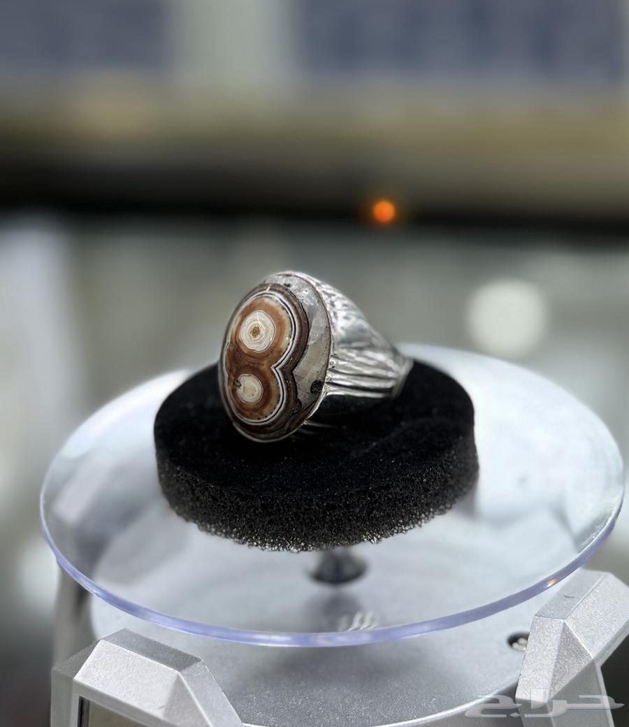 خاتم عقيق داوودي يماني فضة 925   عرض 199 ريال64593191612419111