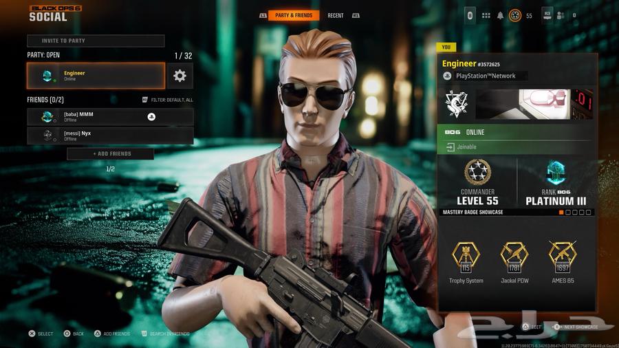 حساب بلاك اوبس 6 للبيع بلات ثري64590692244610111