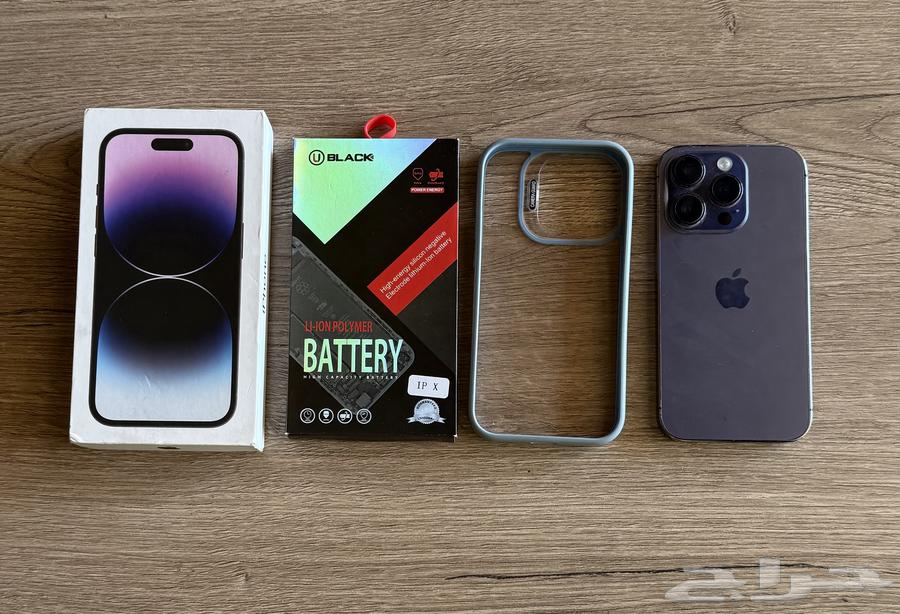 ايفون 14 برو لون مميز مع كامل ملحقاته 256 قيقا اللون المميز64595144325635110