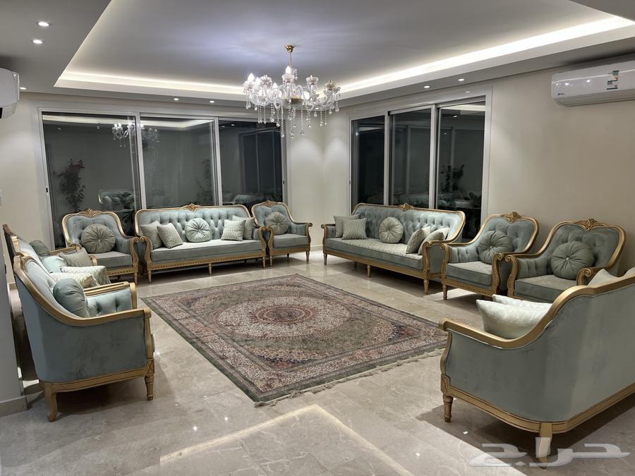 كنب صالة للبيع - طقمين 18 شخص 4000 الاف64589672113281110