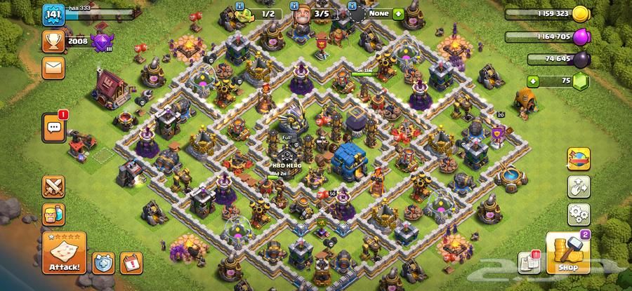 للبيع حساب كلاش اوف كلانس تاون هول 1264590347485827110