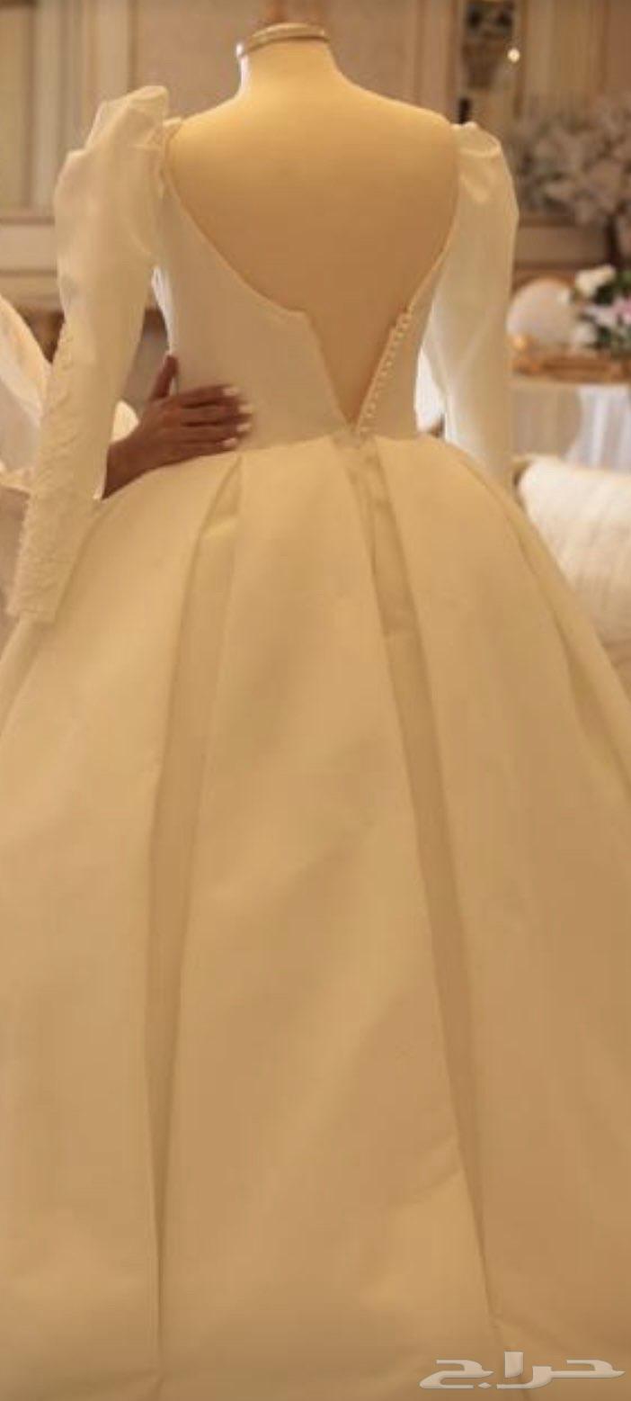 فستان عروس جديد ونظيف استخدام مرة واحدة مع طرحة64589413537282113