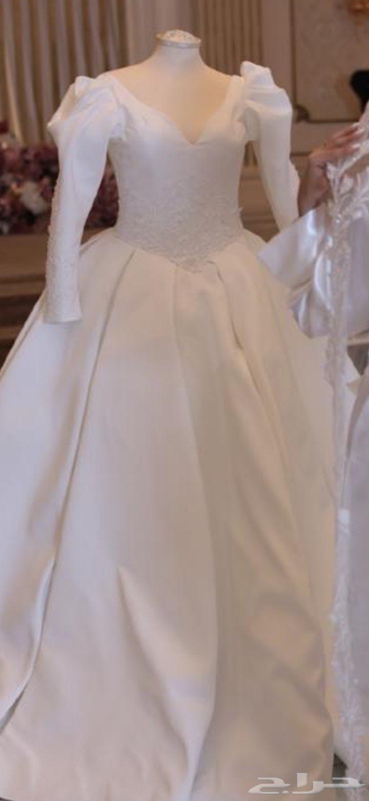 فستان عروس جديد ونظيف استخدام مرة واحدة مع طرحة64589413537282112