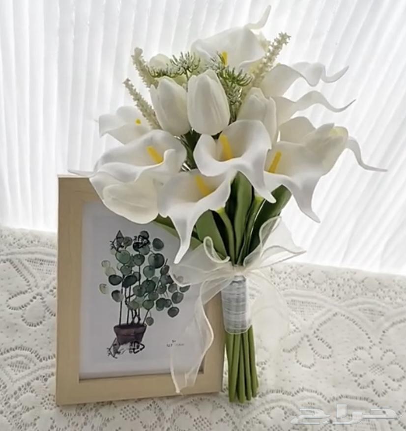 فستان زفاف ابيض . طرحه عروس ابيض . مسكة ورد ابيض64592529051523110