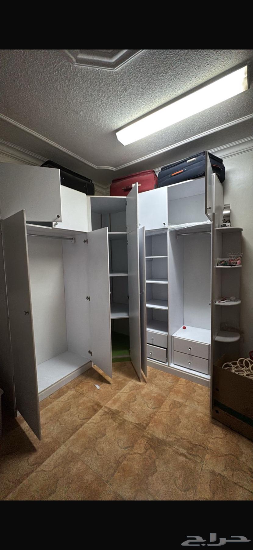 دولاب زاوية 3 متر   دولاب ابيض 2 متر للبيع64594726543618110