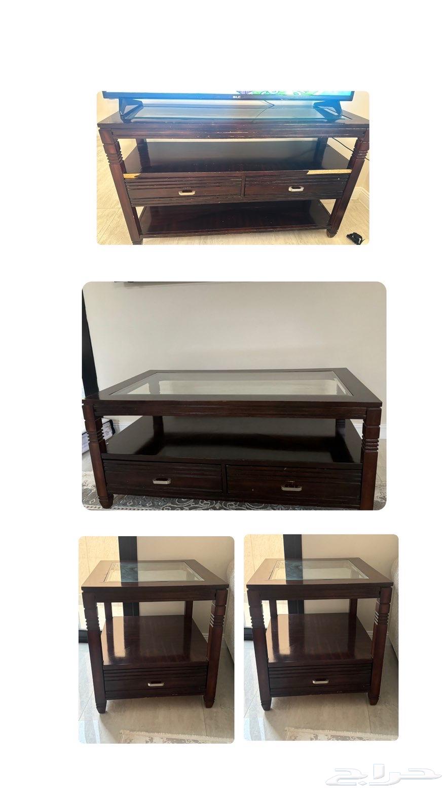 كونسول وطاولة وسط قهوه وطاولتين جانبيه للبيع64591068729089110