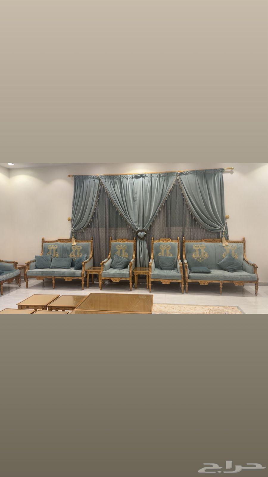 Egyptian wooden sofa set 7.50 in 6 with 10 small tables64592757447425110