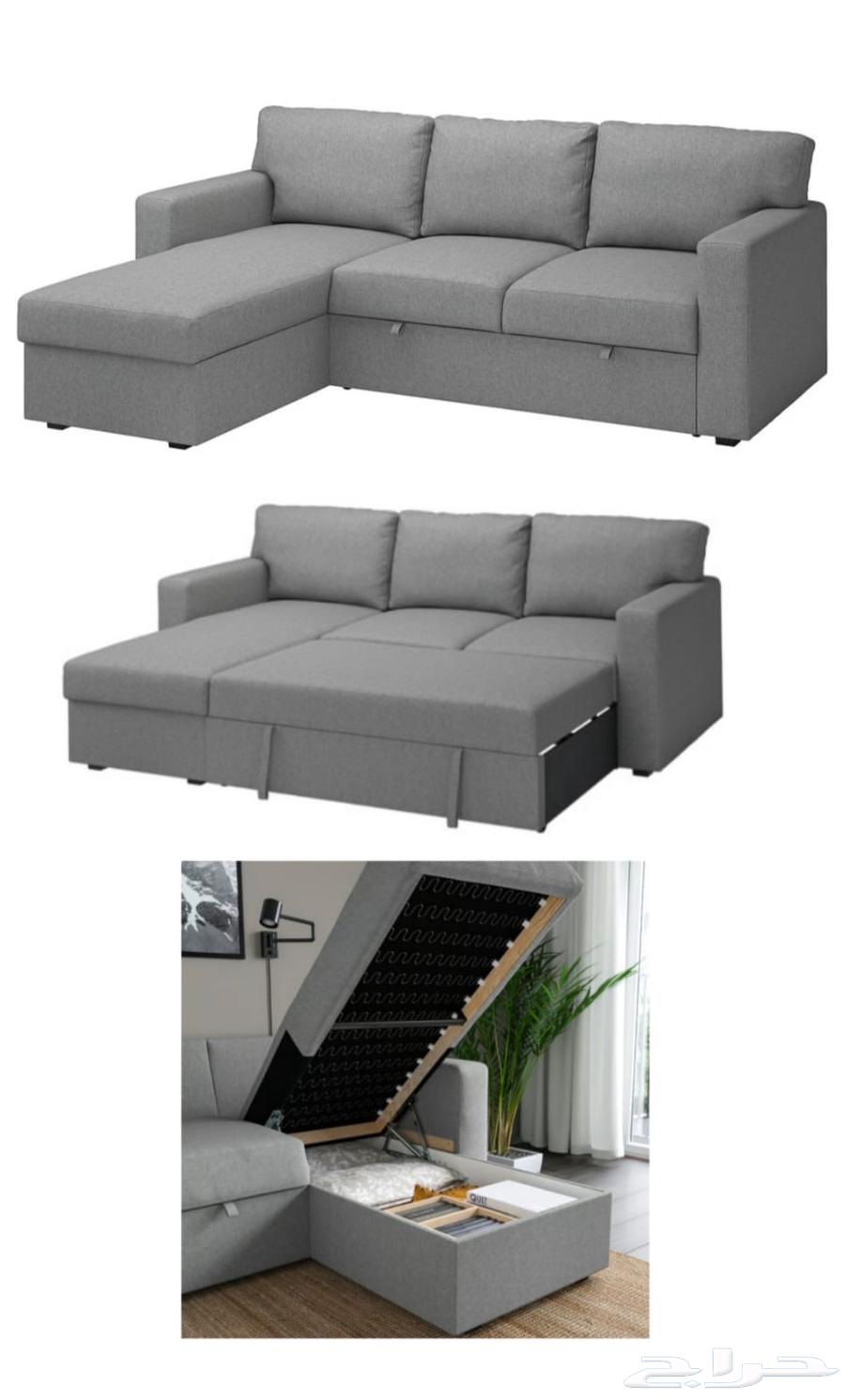 كنب زاوية مع مساحة تخزين داخلي64590777131521110