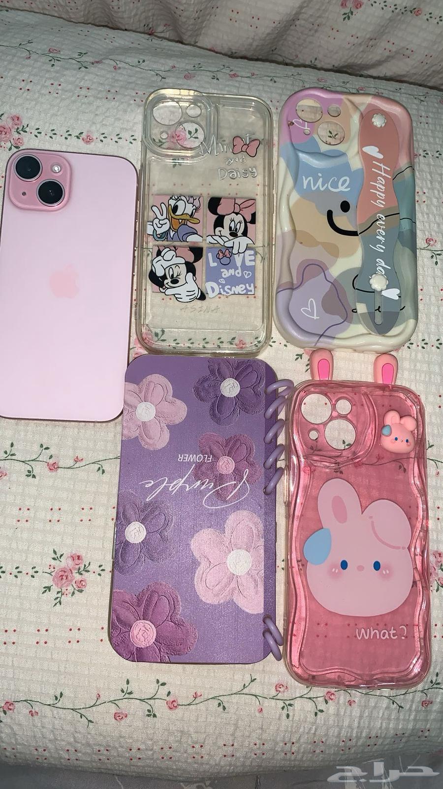 جوال آيفون 15 سعة 128 جيجا جديد استخدام 3 أيام مع 4 كفرات64597580817027110