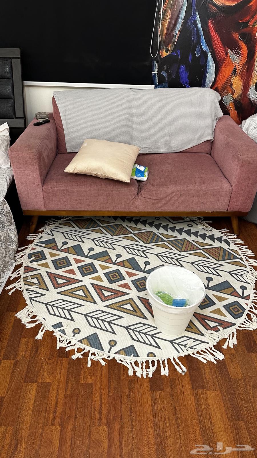 Furniture for sale: bed, wardrobe from IKEA, and used sofa on offer64597592989441111