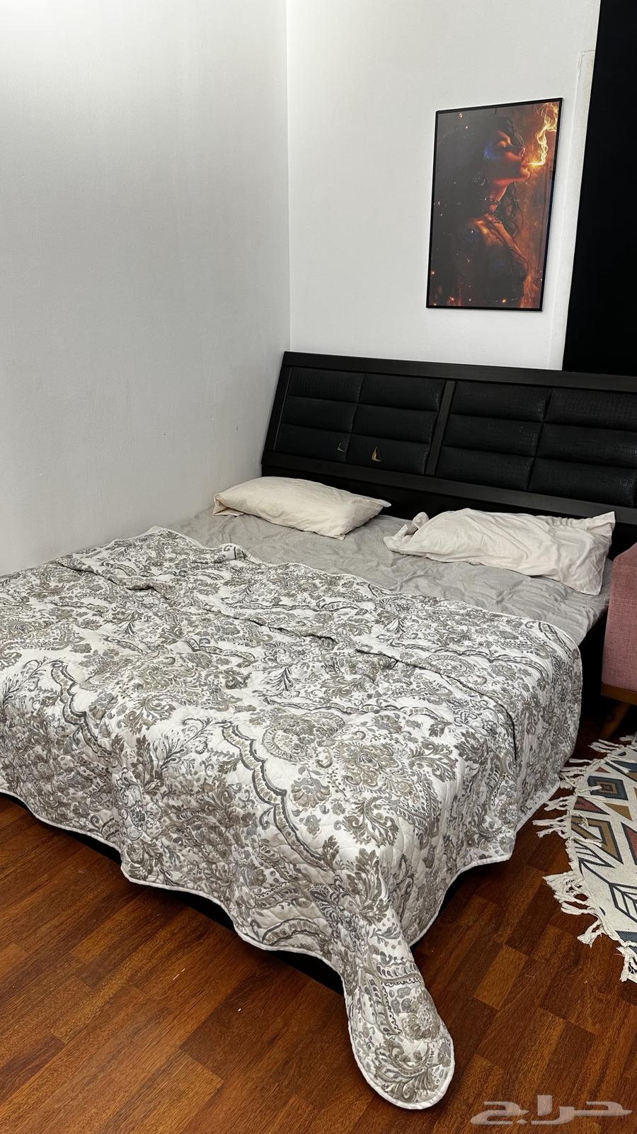 Furniture for sale: bed, wardrobe from IKEA, and used sofa on offer64597592989441110