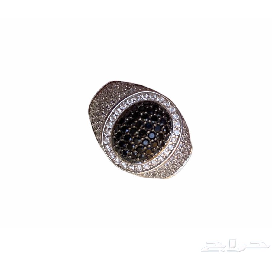 خاتم فضه إيطالي راقي وفخم عيار 925 مرصع بفصوص مميزة وفاخرة64597814145539112