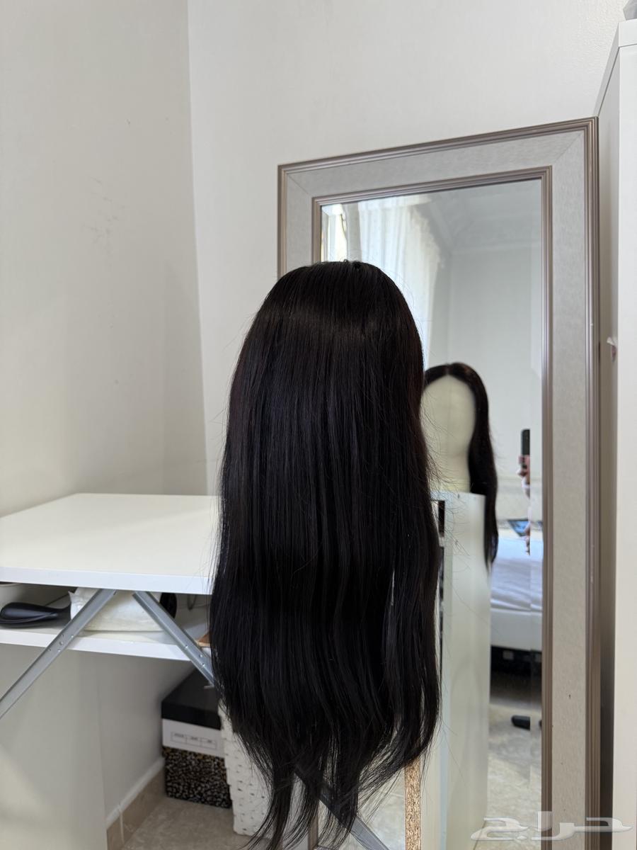 باروكة طبيعية للبيع لونها اسود64598327230594113