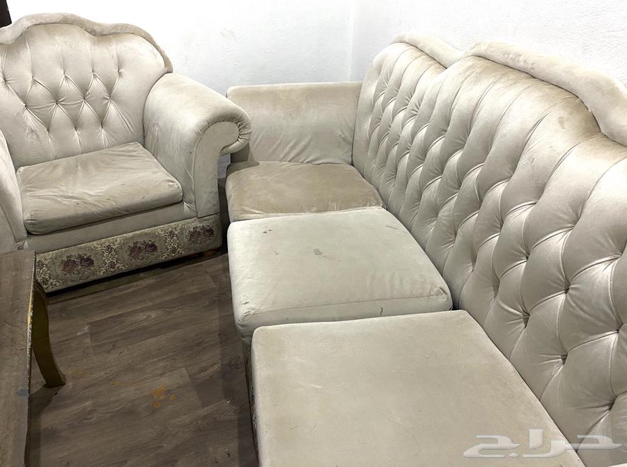 كنب خشب أصلي مستخدم خمسه قطع64597556495745112