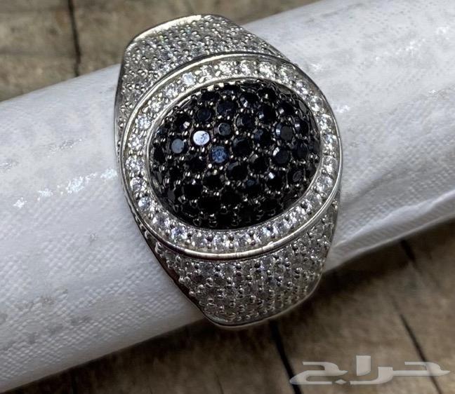 خاتم فضه إيطالي راقي وفخم عيار 925 مرصع بفصوص مميزة وفاخرة64597814145539111