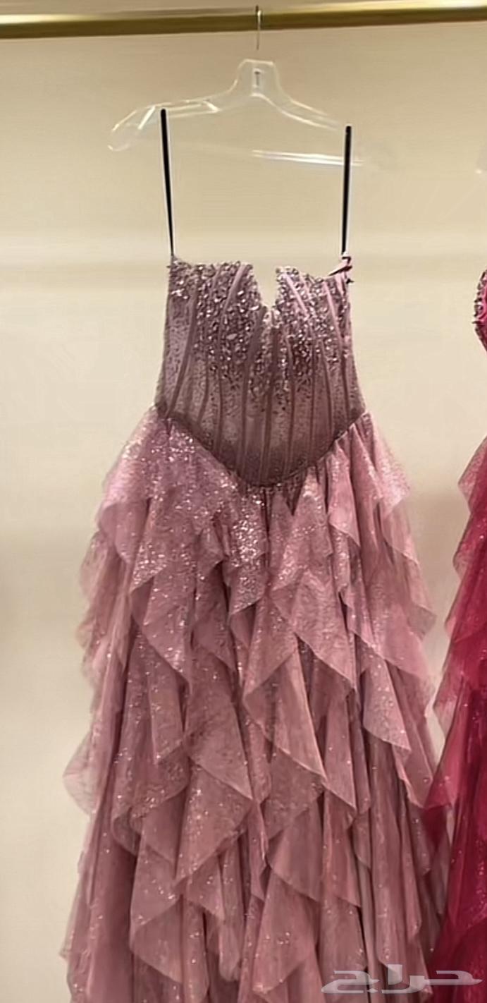 فستان وردي ترتر من بوتيك64597838625667111