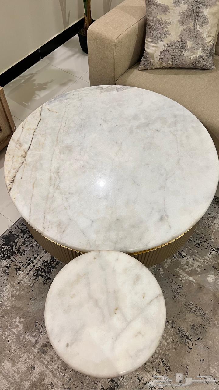 Large Genuine Marble Table and 5 Service Tables64606376241411111