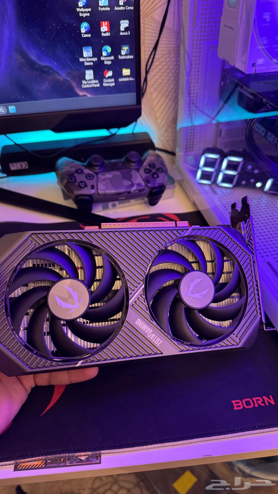 كرت شاشه 5060 باورسبلاي ومبرد هوائي64613386938883111