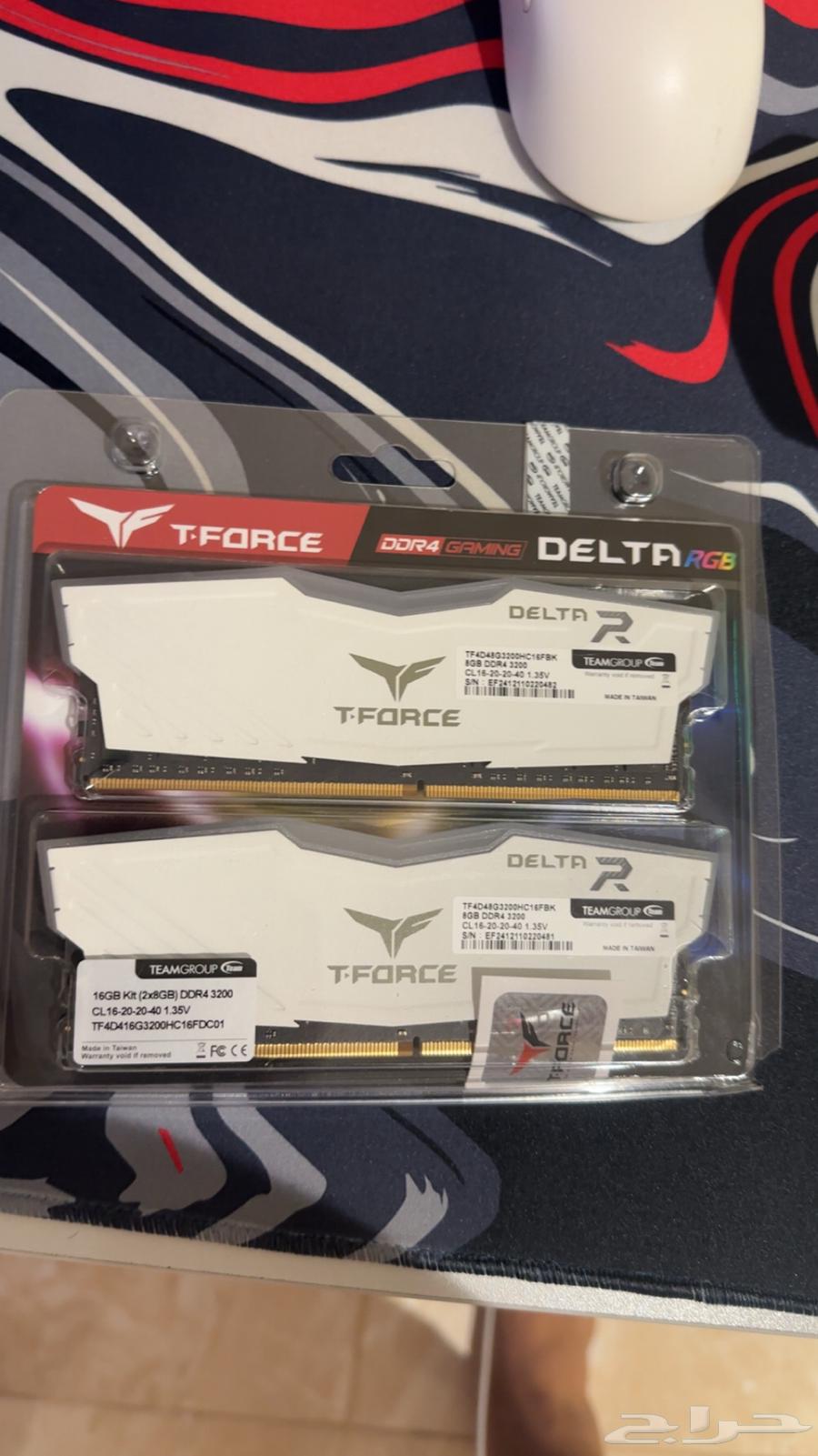 رامات تي فورس DDR4 ابيض ار جي بي64615411351426110