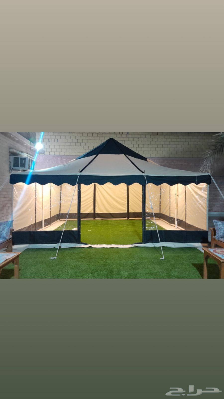 للبيع خيمه شفافه ضد الماء( مقاس 5 5 ) قماشpvc64610891810691110
