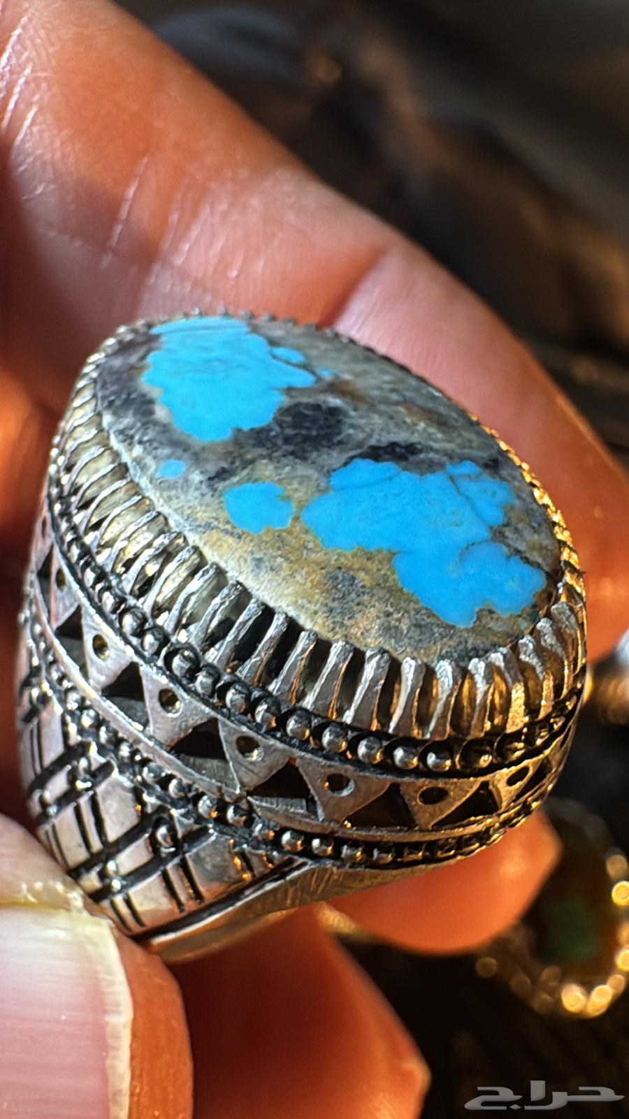Men's Silver Rings with Nishaburi Turquoise, Various Designs64608948720002111