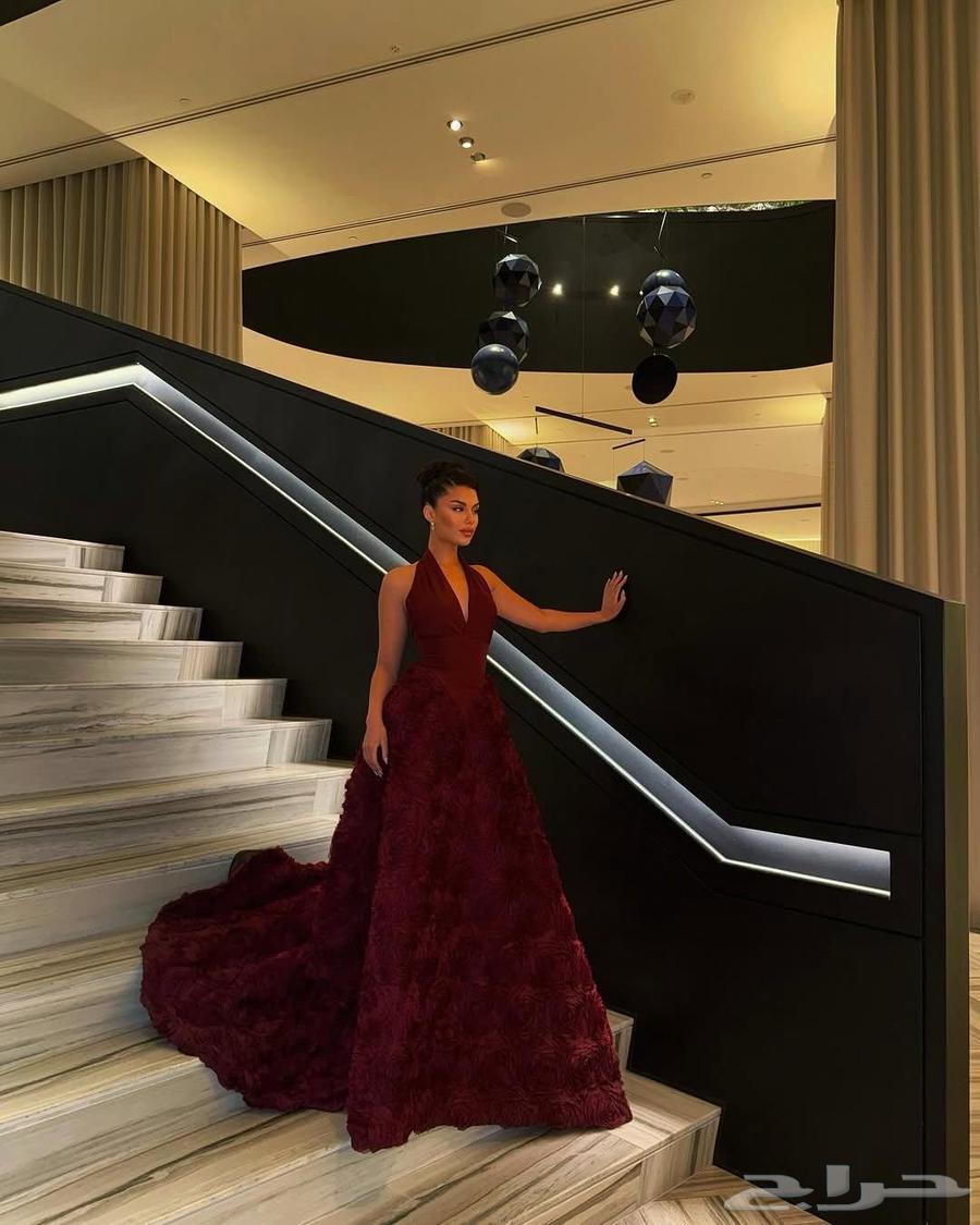 فستان كهرمانه لزوجات لون برغندي عنابي64614272876419111