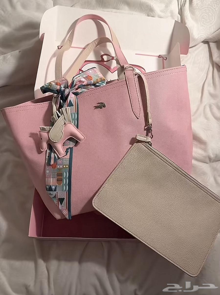 شنطه لاكوست بيبي بينك دبل فيس64613337628289111